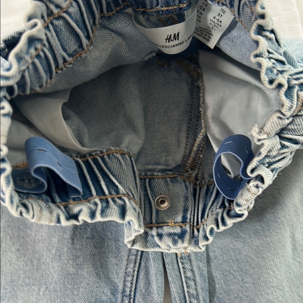 Girls’ Light Wash Blue Wide-Leg Jeans – Relaxed Fit – H&M - Picture 5 of 5
